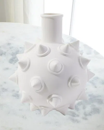 Jonathan Adler Charade Studded Bud Vase - 7" In White