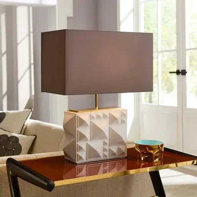 Jonathan Adler Charade Studded Table Lamp In White