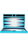 Jonathan Adler Checkboard Backgammon Set In Blue