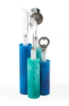 Jonathan Adler Mustique Barware Set In Blue