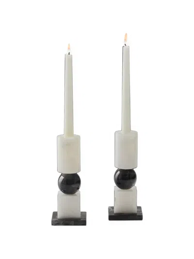 Jonathan Adler 코모 캔들홀더 세트 2p In White