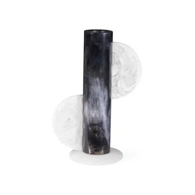 Jonathan Adler Como Cylinder Vase In Black;white