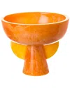 Jonathan Adler Mustique Pedestal Bowl In Orange