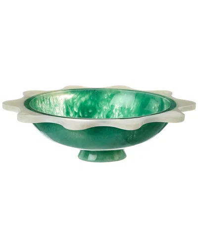 Jonathan Adler Como Ripple Bowl In Blue