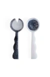 Jonathan Adler Como Ripple Salad Serving Set In Multi
