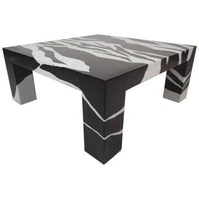 Pre-owned Jonathan Adler Contemporary Modern Square Coffee Table By  In Black