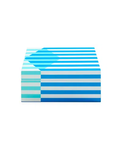 Jonathan Adler Copenhagen 24 Oz. Small Lacquer Box In Blue