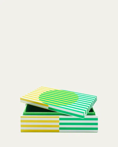 Jonathan Adler Copenhagen Lacquer Box, Medium In Green