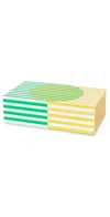 Jonathan Adler Copenhagen Lacquer Box, Medium In Yellow/green