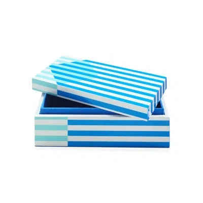 Jonathan Adler Copenhagen Small Lacquer Box In Blue