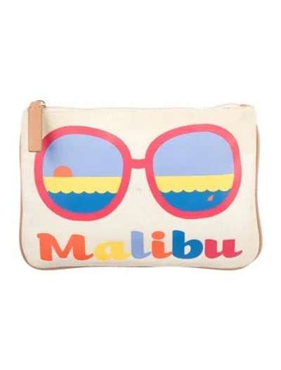 Pre-owned Jonathan Adler Cotton Cosmetic Bag In Neutrals