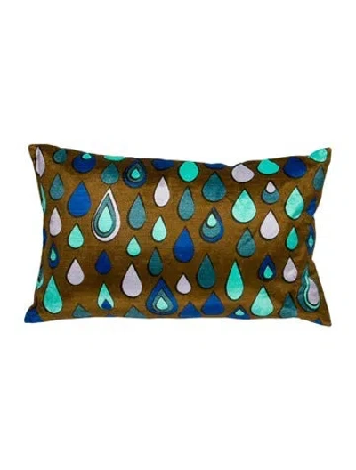 Pre-owned Jonathan Adler Cotton-blend Lumbar Pillow In Multi