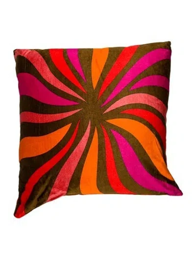 Pre-owned Jonathan Adler Cotton-blend Throw Pillow