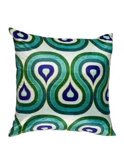 Pre-owned Jonathan Adler Cotton-blend Throw Pillow In Multi