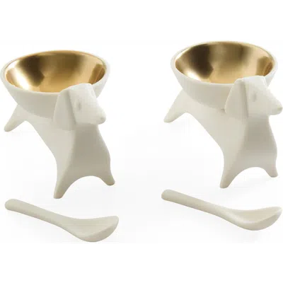 Jonathan Adler Dachshund Salt And Pepper Cellars In Multi
