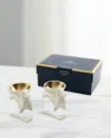 Jonathan Adler Dachshund Salt And Pepper Cellars In White