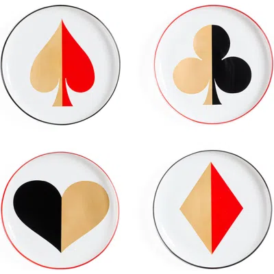 Jonathan Adler Dealer's Choice Canapé Plate Set In Multi
