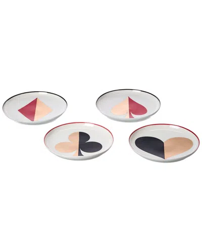 Jonathan Adler Dealer's Choice Canape Plate Set In Multicolor
