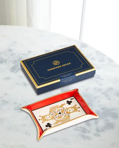 Jonathan Adler Dealers Choice Valet Tray In Redgold