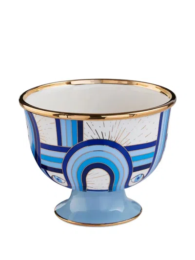 Jonathan Adler Decorative Footed Bowl In Blue