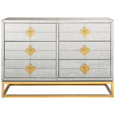 Pre-owned Jonathan Adler Delphine Mirrored Dresser In Sand