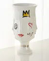 Jonathan Adler Dora Maar Graffiti Urn In White