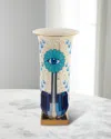 Jonathan Adler Druggist Flared Tall Vase - 15" In Bluewhite