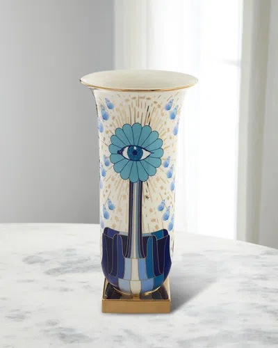 Jonathan Adler Druggist Flared Tall Vase - 15" In Multi