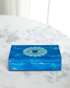 Jonathan Adler Decorative Eye-motif Storage Box In Bluewhite