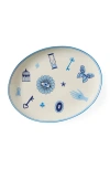 Jonathan Adler Druggist Serving Platter In White/blue
