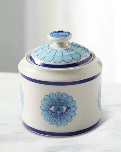 Jonathan Adler Druggist Sugar Bowl In Blue