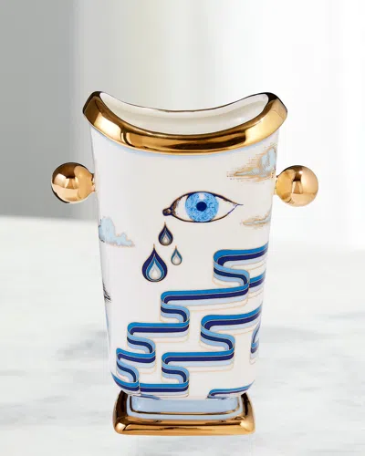 Jonathan Adler Druggist Tall Vase In Blue