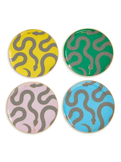Jonathan Adler Eden 4-piece Small Plates Set In Multi