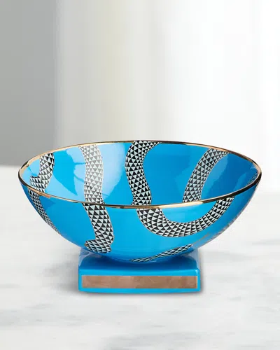 Jonathan Adler Eden 9" Decorative Bowl In Blue
