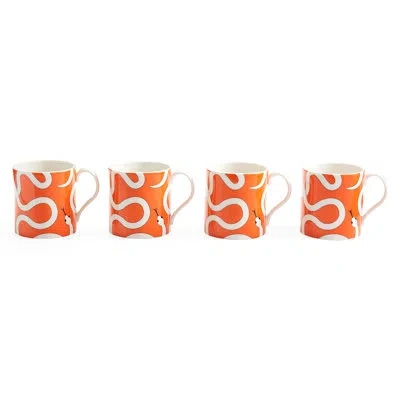 Jonathan Adler Eden Ceramic Coffee Mug In Orange