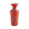 Jonathan Adler Eden Cuff Porcelain Vase In Red
