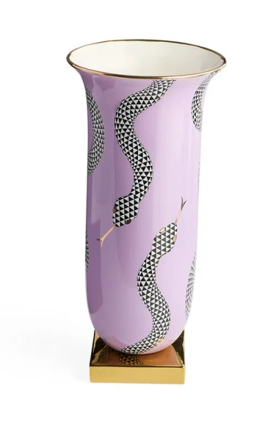 Jonathan Adler Porcelain Eden Flared Tall Vase In Pink