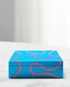 Jonathan Adler Eden Lacquer Box In Blue
