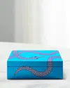 Jonathan Adler Eden Lacquer Box In Blue