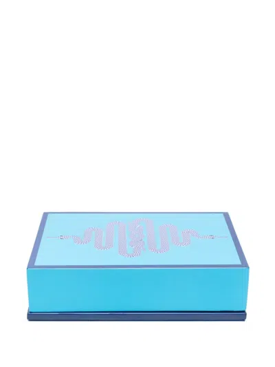 Jonathan Adler Eden Lacquer Card Set In Blue