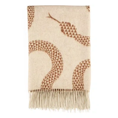 Jonathan Adler Eden Merino Wool Throw In Brown;tan