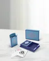 Jonathan Adler Eden Playing Cards Set In Lacquered Box In Blue