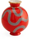 Jonathan Adler Porcelain Eden Vase In Red