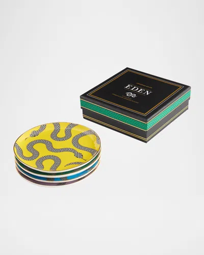 Jonathan Adler Eden Small Plates, Set Of 4 In Multi