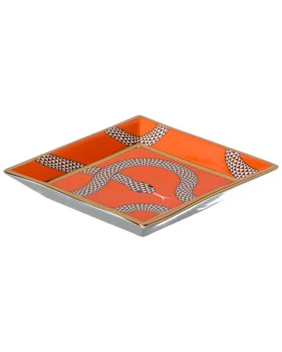 Jonathan Adler Eden Square Decorative Tray In Red
