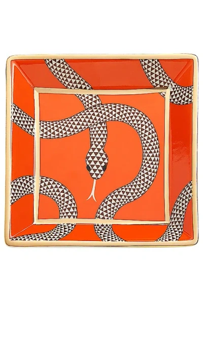 Jonathan Adler Eden Square Tray In Orange