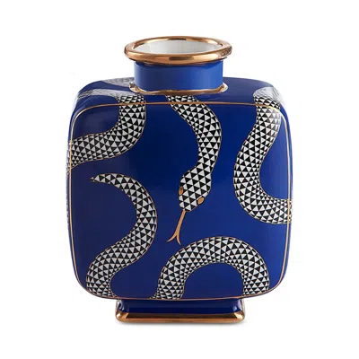 Jonathan Adler Eden Square Vase In Blue