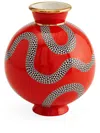 Jonathan Adler Porcelain Eden Vase In Silver