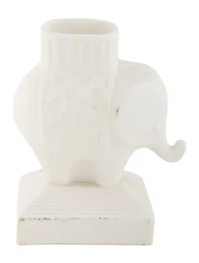Pre-owned Jonathan Adler Elephant Match Strike In White