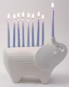 Jonathan Adler Elephant Menorah In White